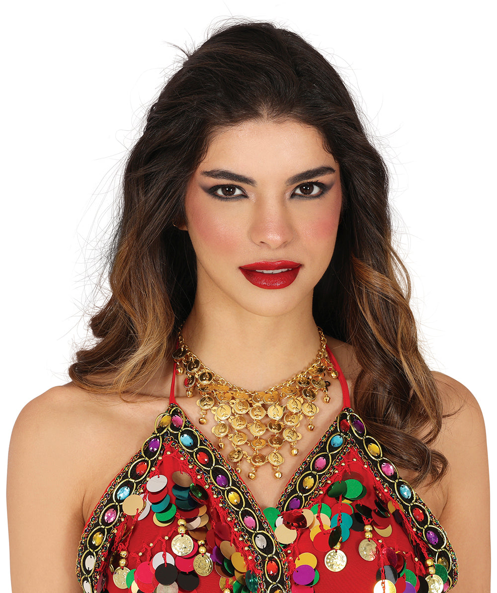 NECKLACE WITH GOLD COINS