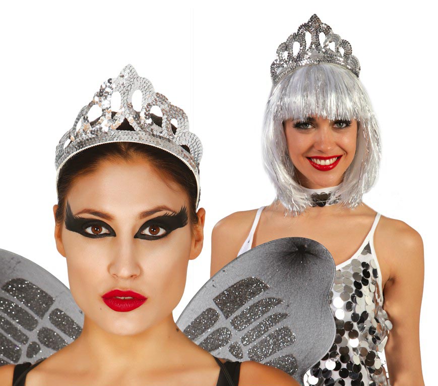 SILVER SEQUIN TIARA