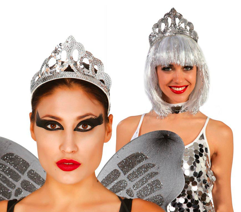 SILVER SEQUIN TIARA