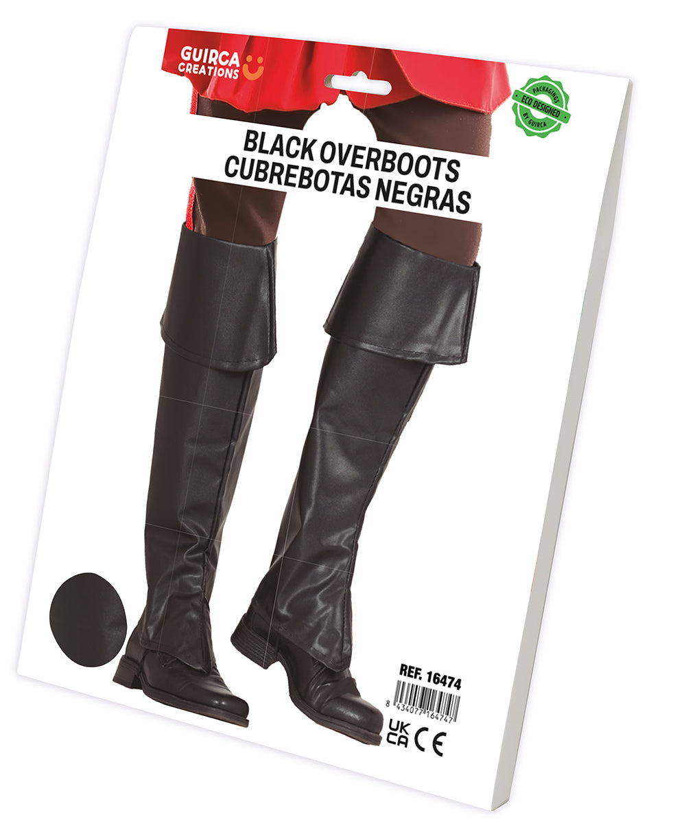 BLACK BOOT COVERS 50 CM, CHILDREN