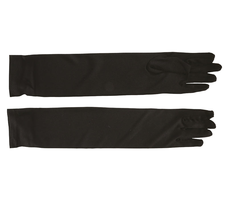 GLOVES, 40 CM, BLACK