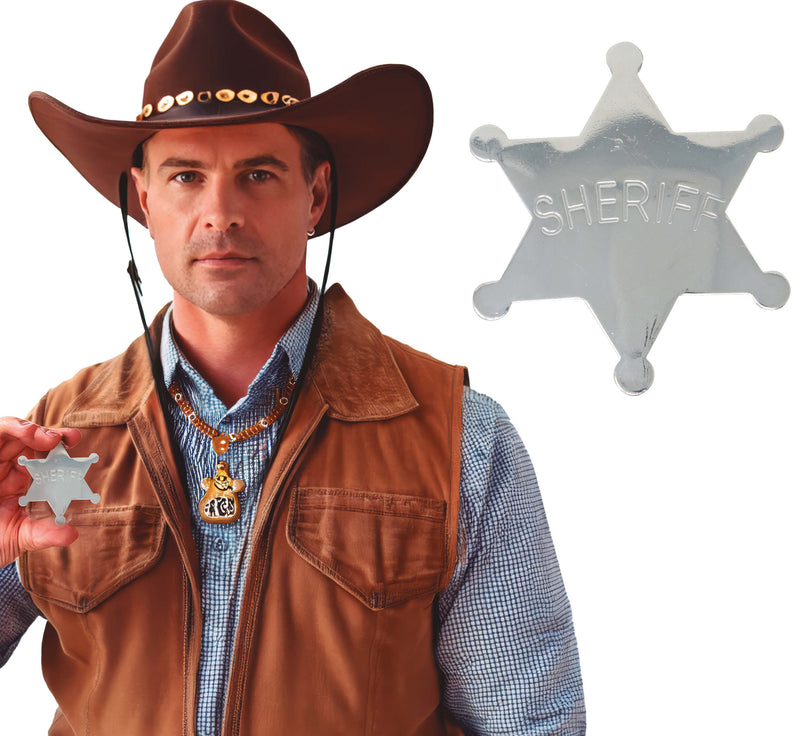 METAL SHERIFF STAR 6 CM