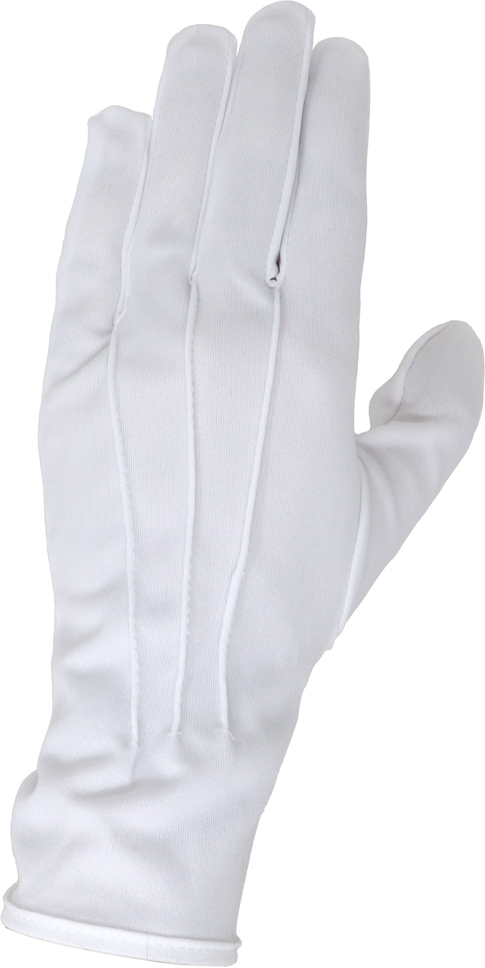 GLOVES, 24 CM., WHITE, BUTTON, ADULT, HQ