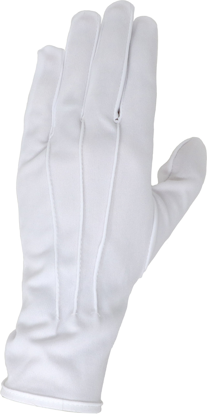GLOVES, 24 CM., WHITE, BUTTON, ADULT, HQ