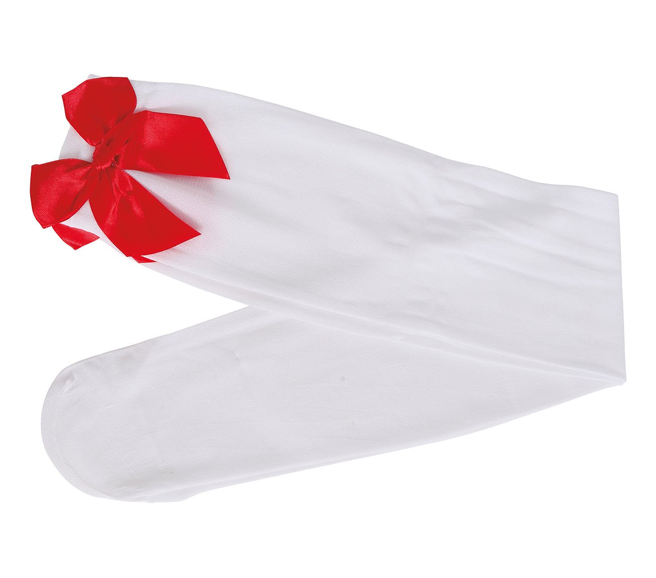 WHITE TIGHTS WITH RIBBON