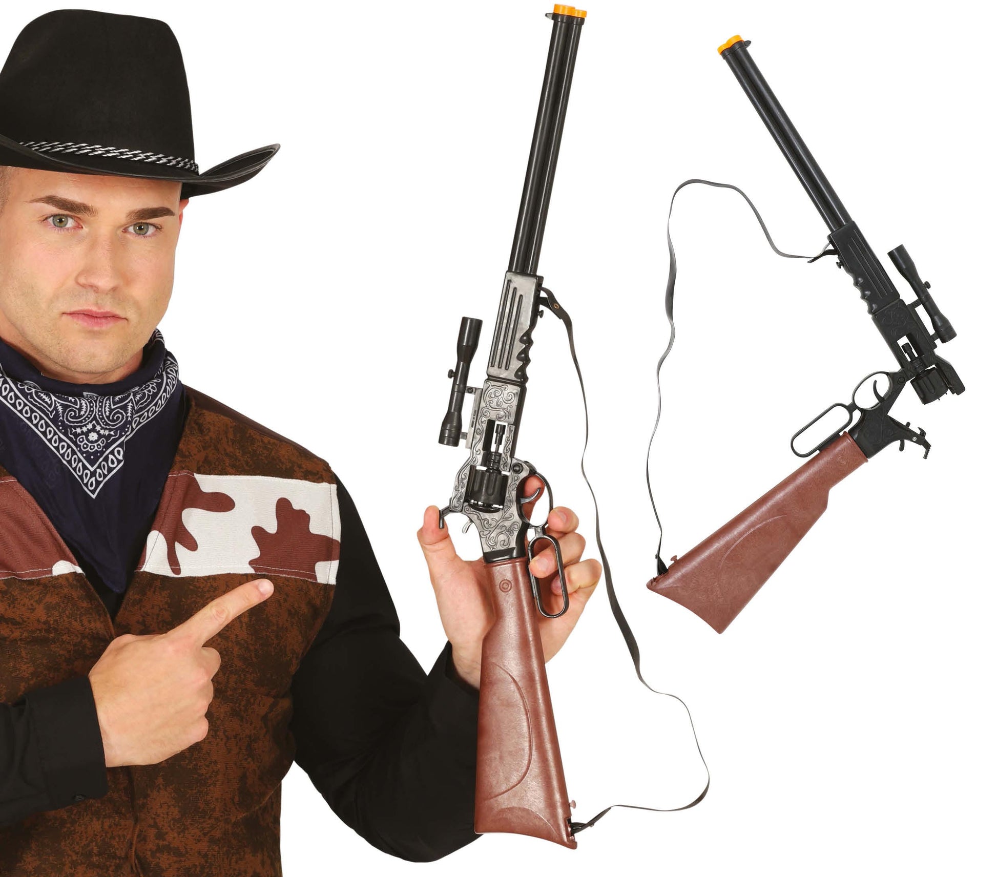 RIFLE WITH SCOPE, 64 CM