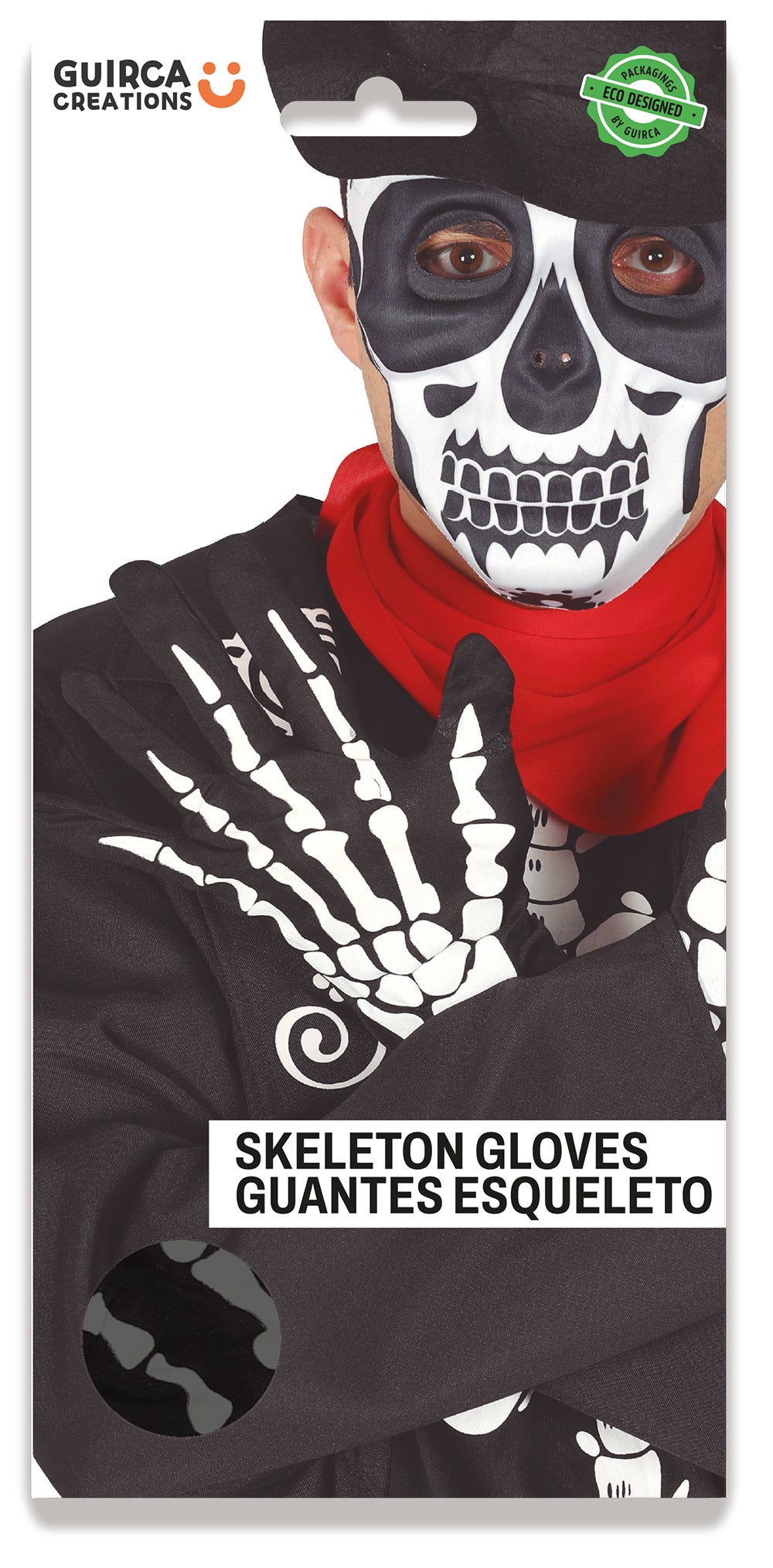 PAIR OF SKELETON GLOVES 25 CMS