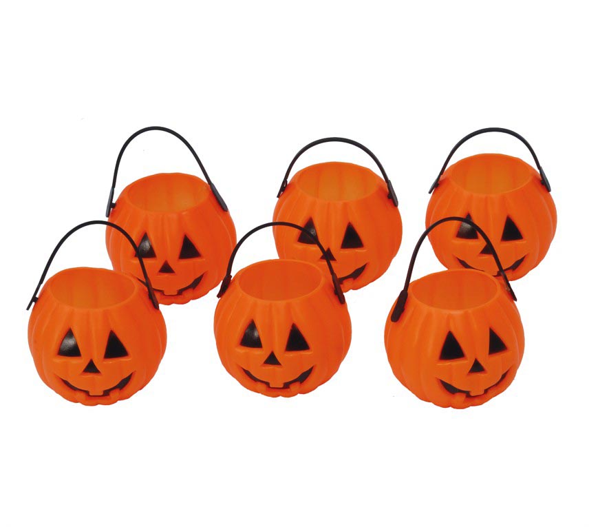 BAG: 6 PUMPKINS,        7 CM