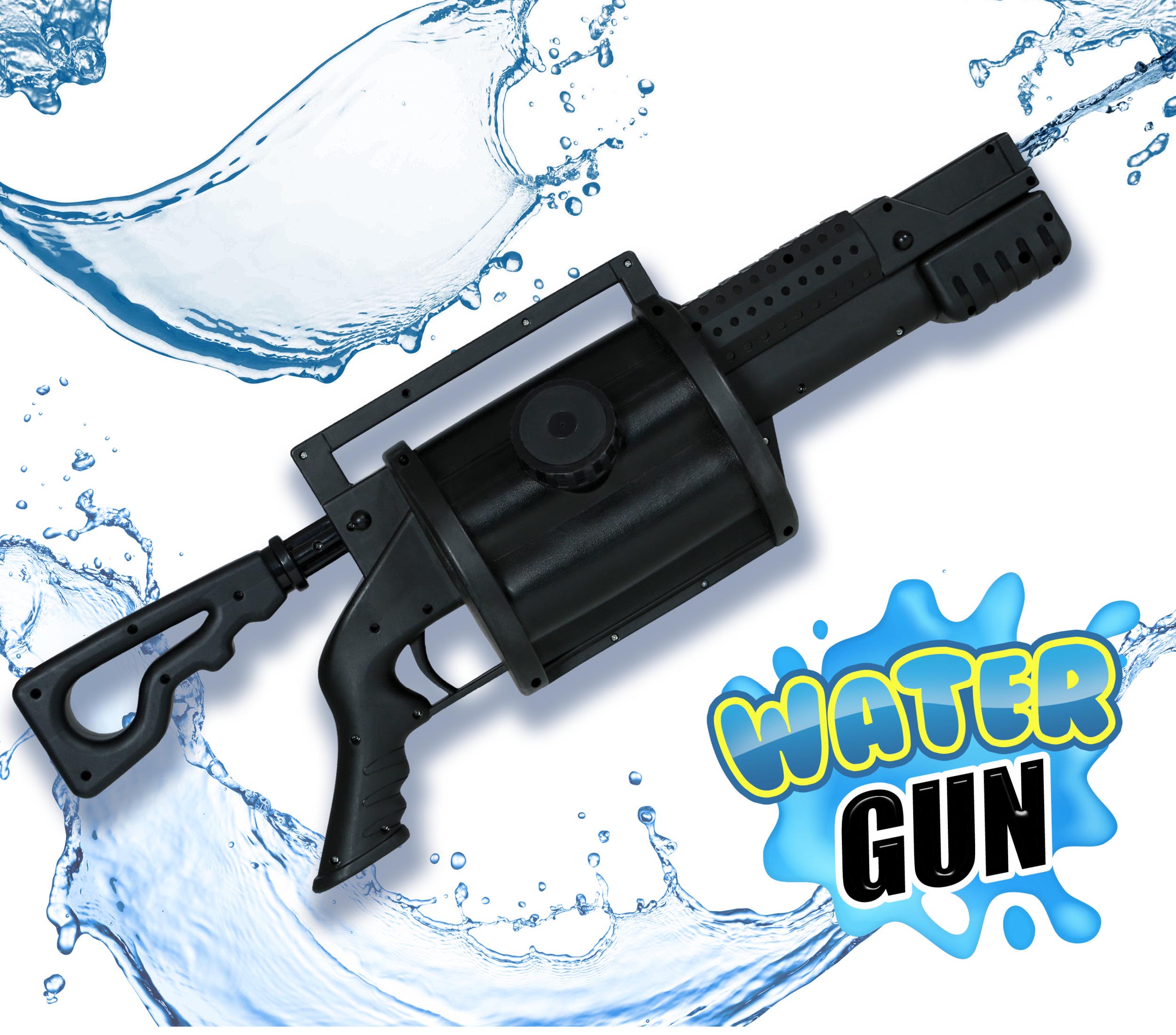 WATER MACHINE GUN, BLACK 60 CM