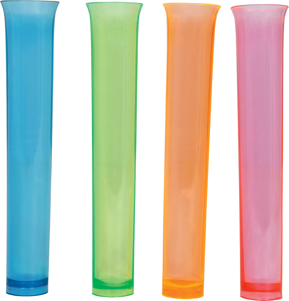 15 TEST TUBES ASSORTED COLORS 13 CM