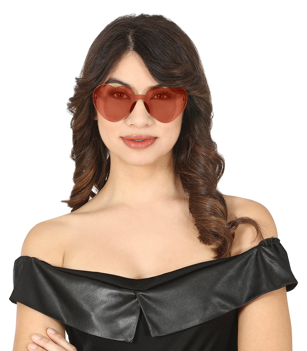 TRANSPARENT HEART GLASSES