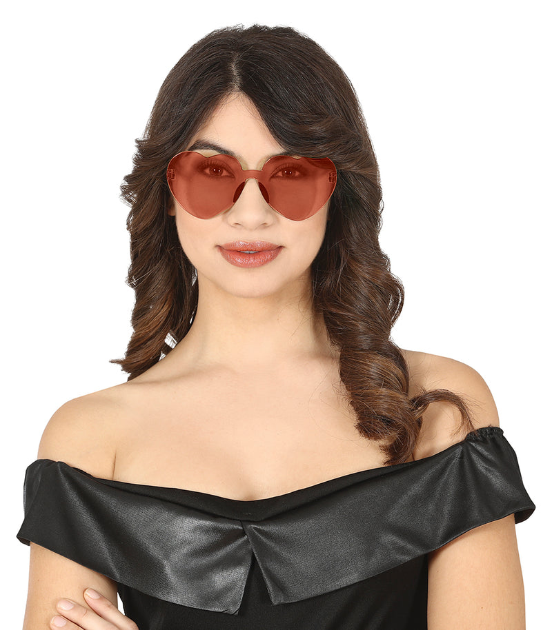 TRANSPARENT HEART GLASSES
