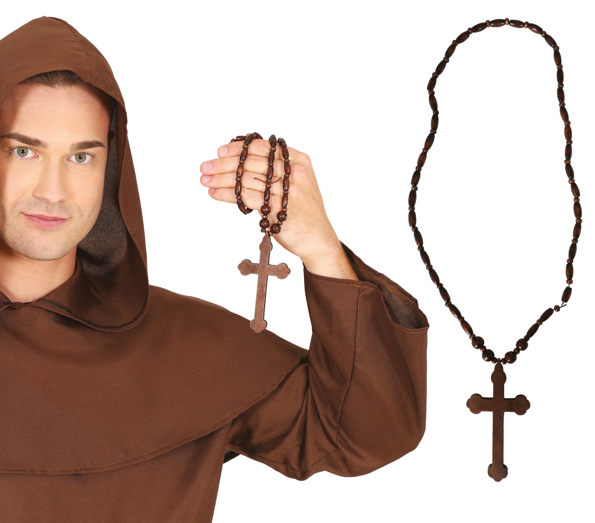 WOODEN ROSARY 48 CM