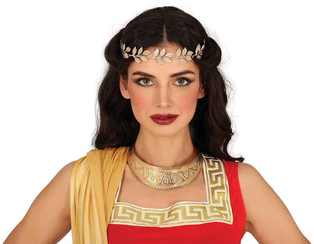 GOLDEN ROMAN NECKLACE, METAL, ADULTS
