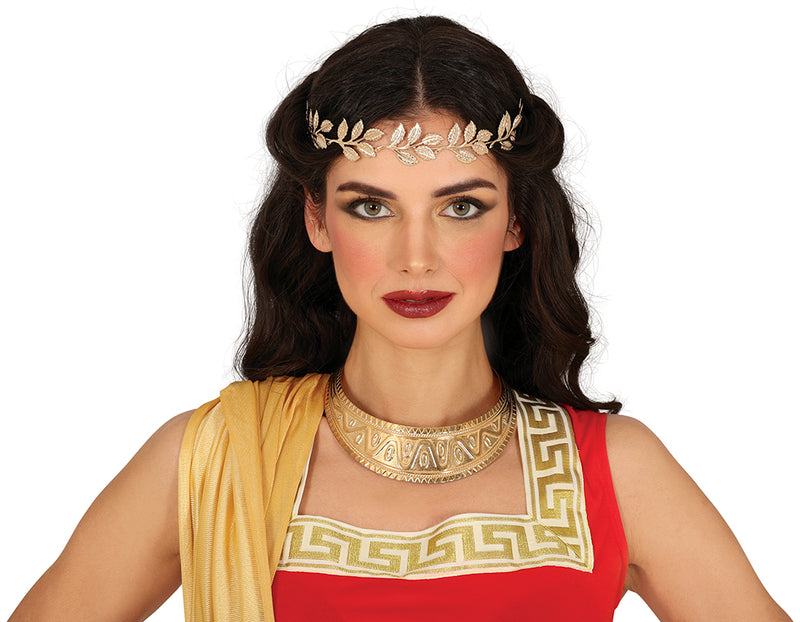 GOLDEN ROMAN NECKLACE, METAL, ADULTS