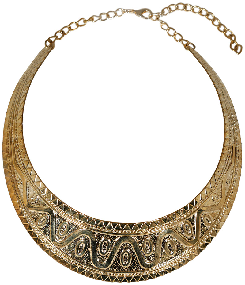 GOLDEN ROMAN NECKLACE, METAL, ADULTS
