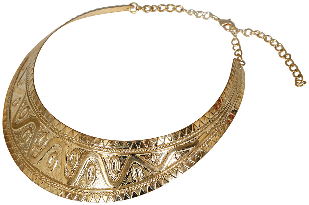 GOLDEN ROMAN NECKLACE, METAL, ADULTS