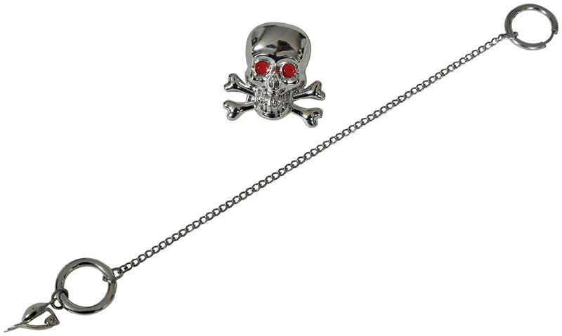 PIRATE RING AND EARRING WITH PIERCING, ADULTS