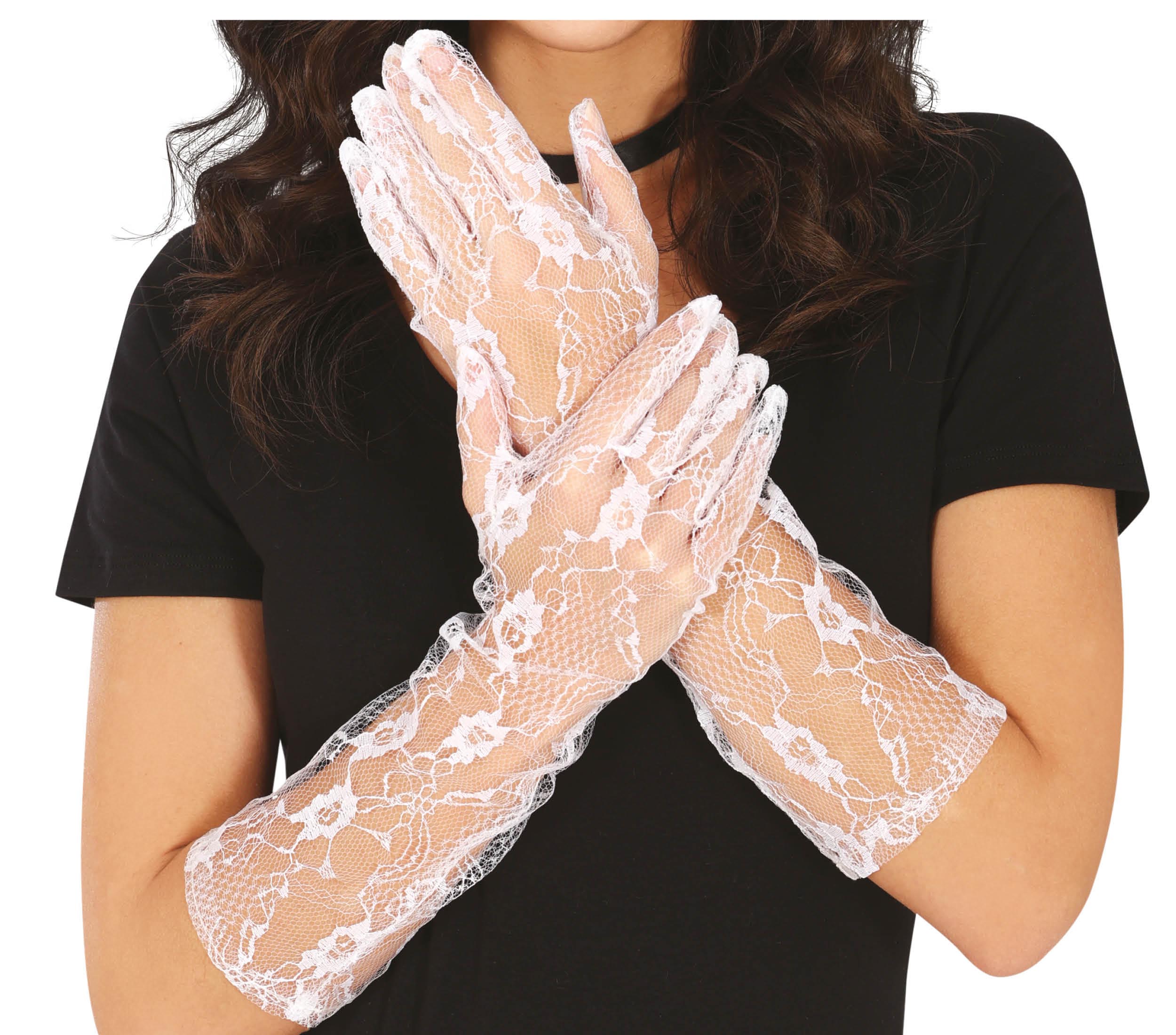 LACED GLOVES, 38 CM