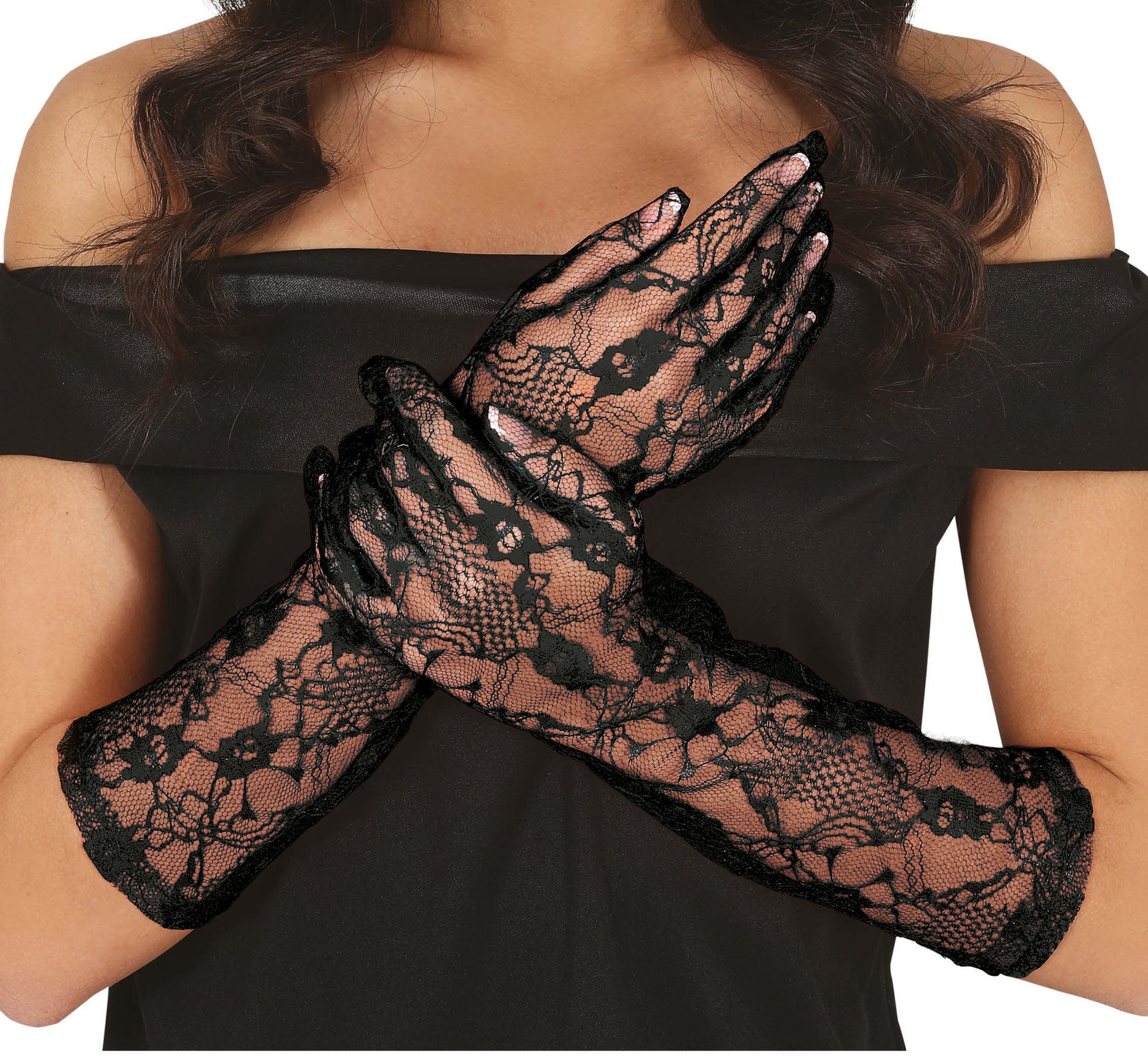 LACED GLOVES, 38 CM