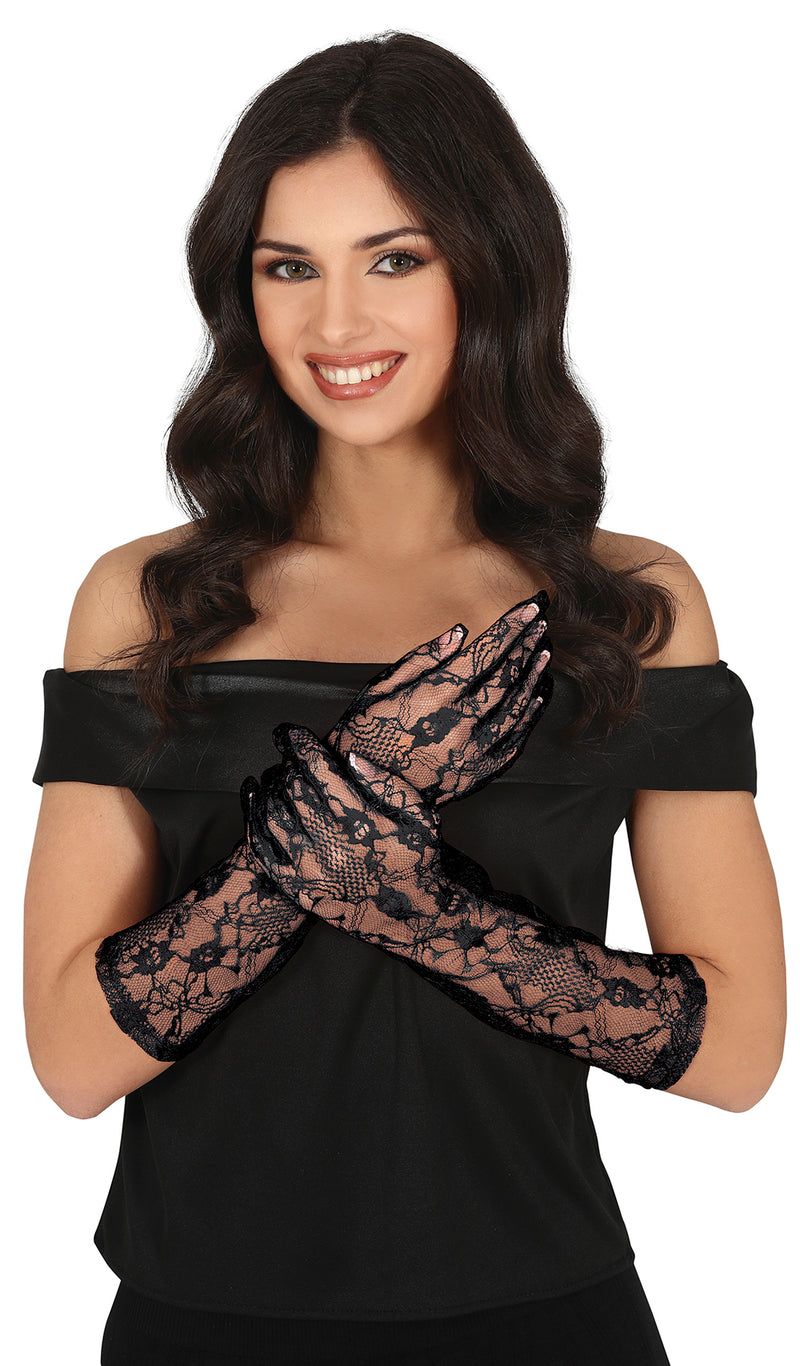 LACED GLOVES, 38 CM