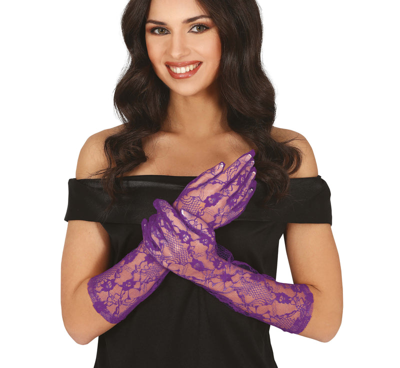 LACED GLOVES, 38 CM