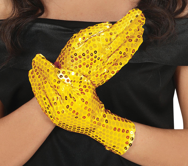 SEQUIN GLOVES, 22 CM HQ