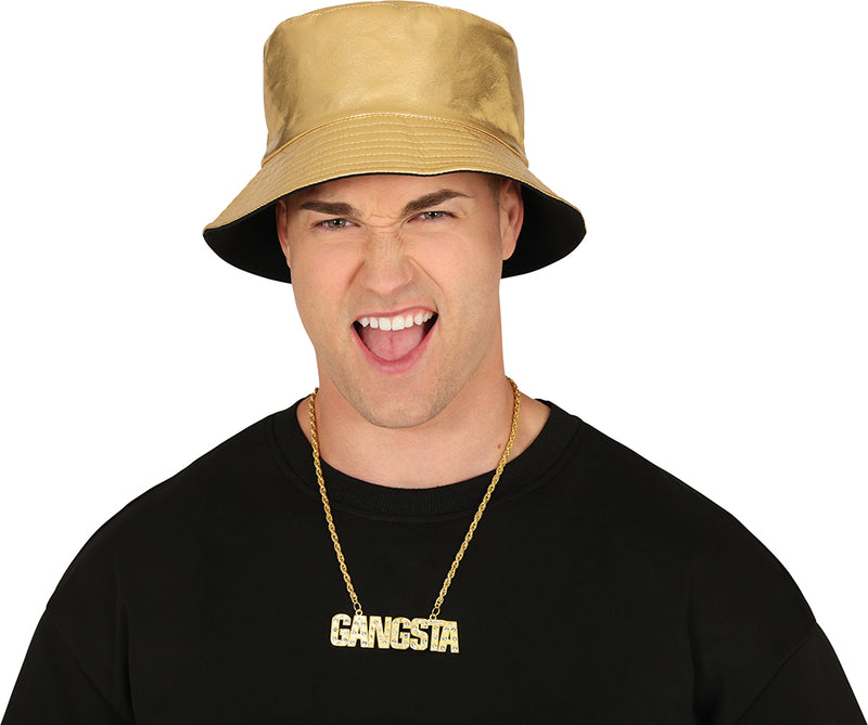 GANGSTA GOLDEN METAL NECKLACE, ADULTS