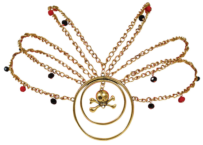 PIRATE SET NECKLACE AND EARRINGS, METAL
