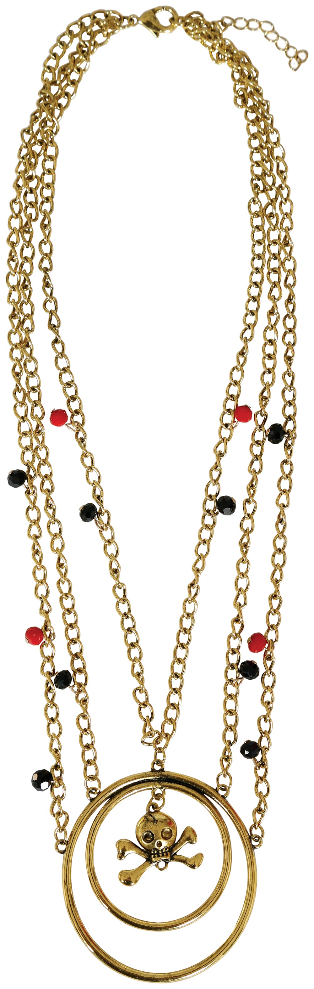 PIRATE SET NECKLACE AND EARRINGS, METAL