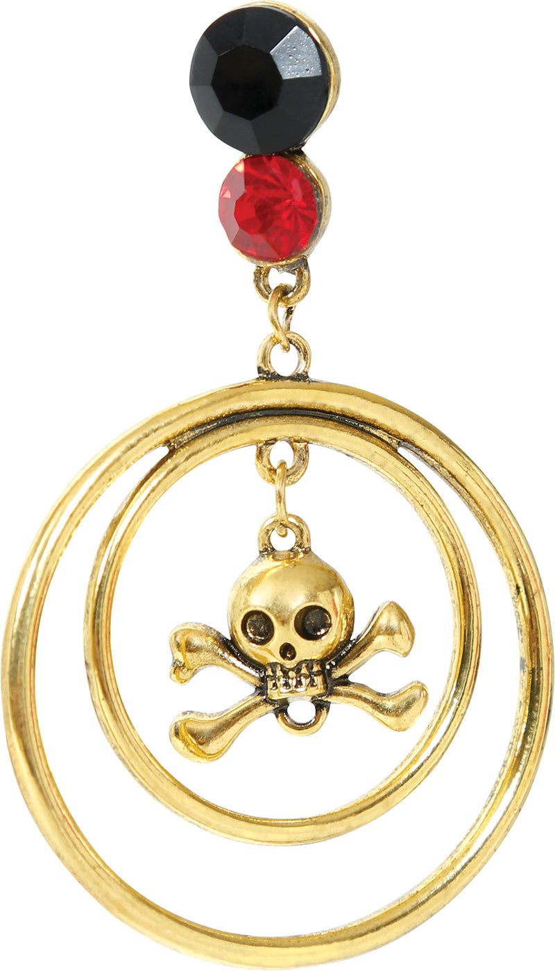 PIRATE SET NECKLACE AND EARRINGS, METAL