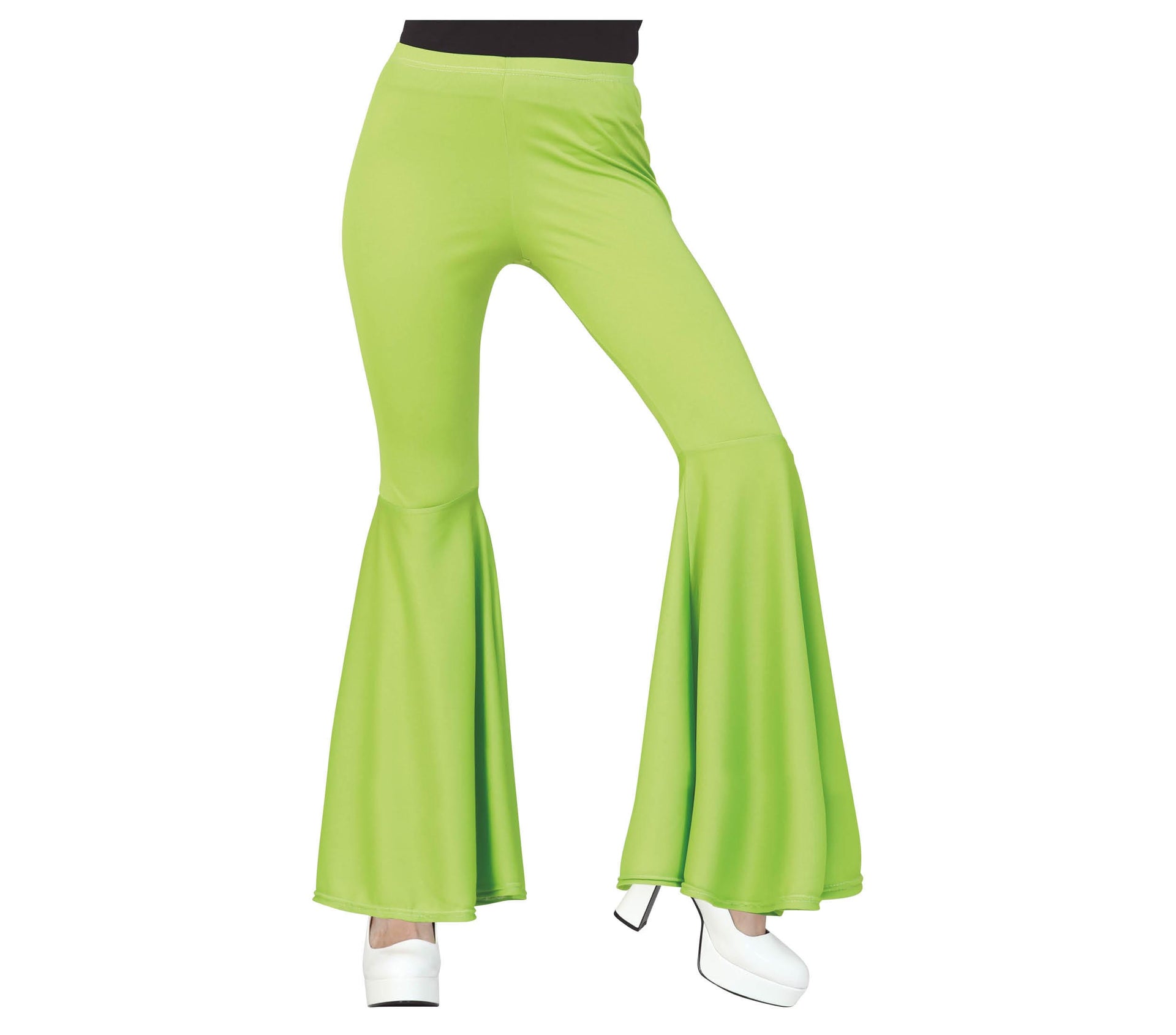GREEN ELASTIC BELL PANTS