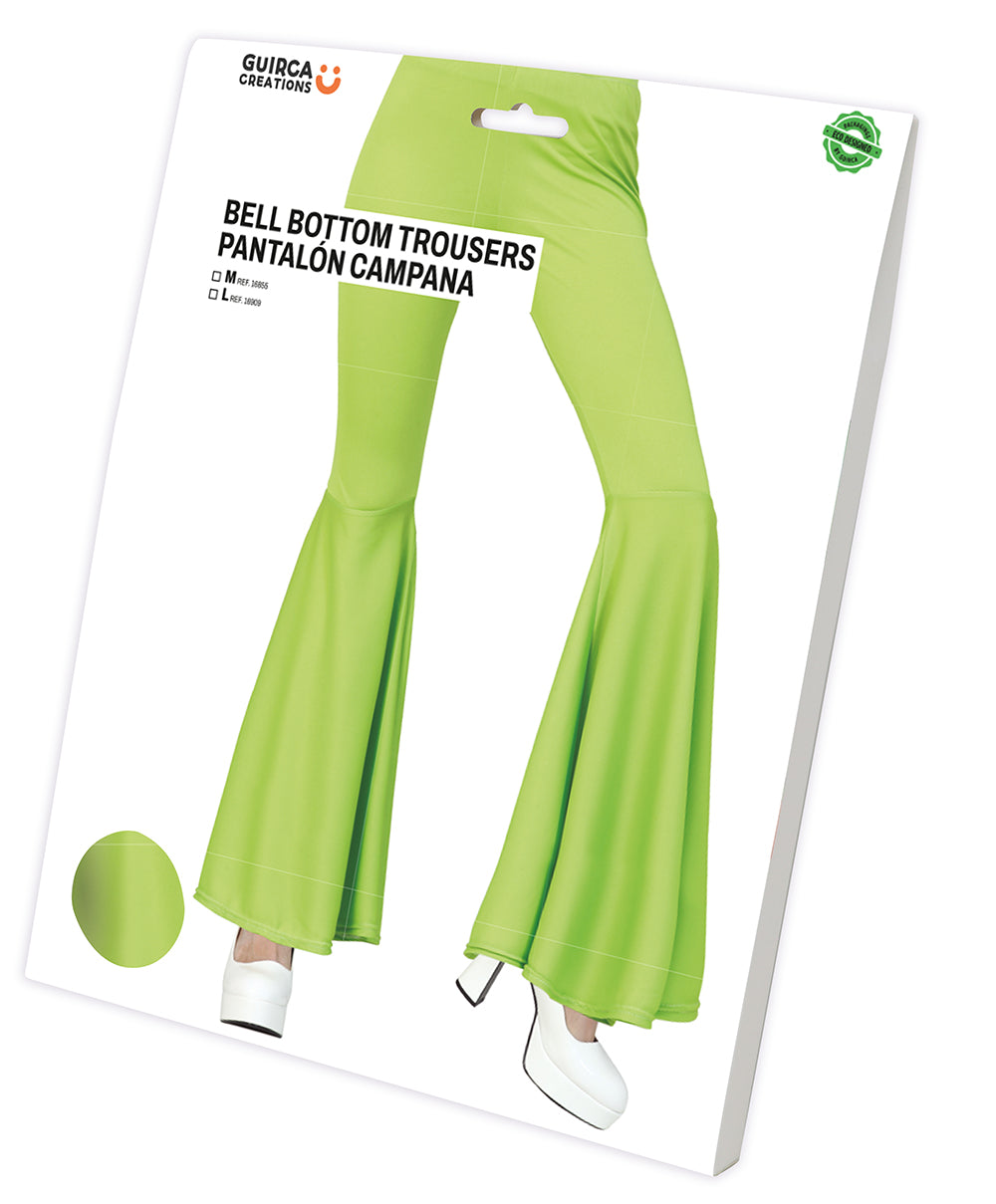 GREEN ELASTIC BELL PANTS