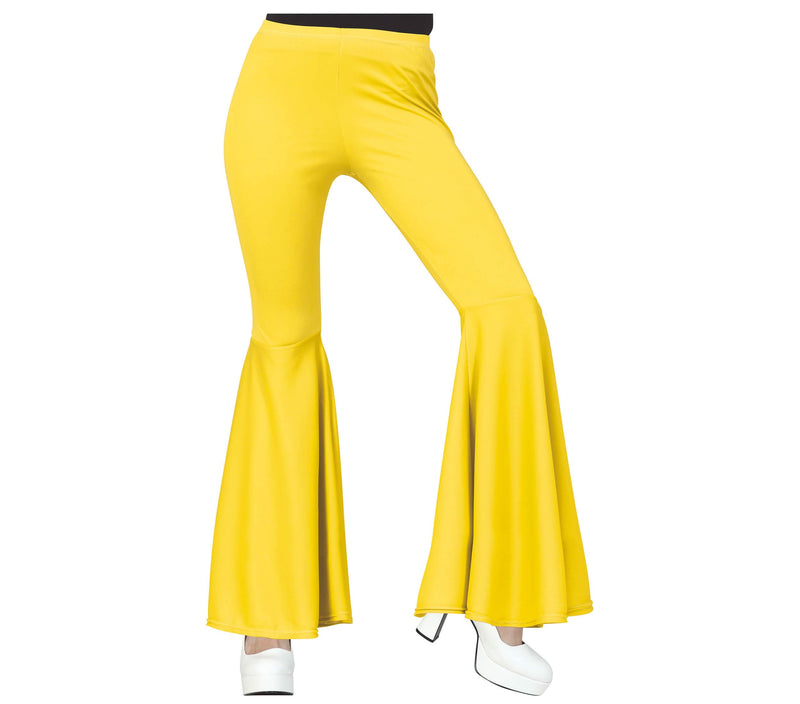 YELLOW ELASTIC BELL PANTS