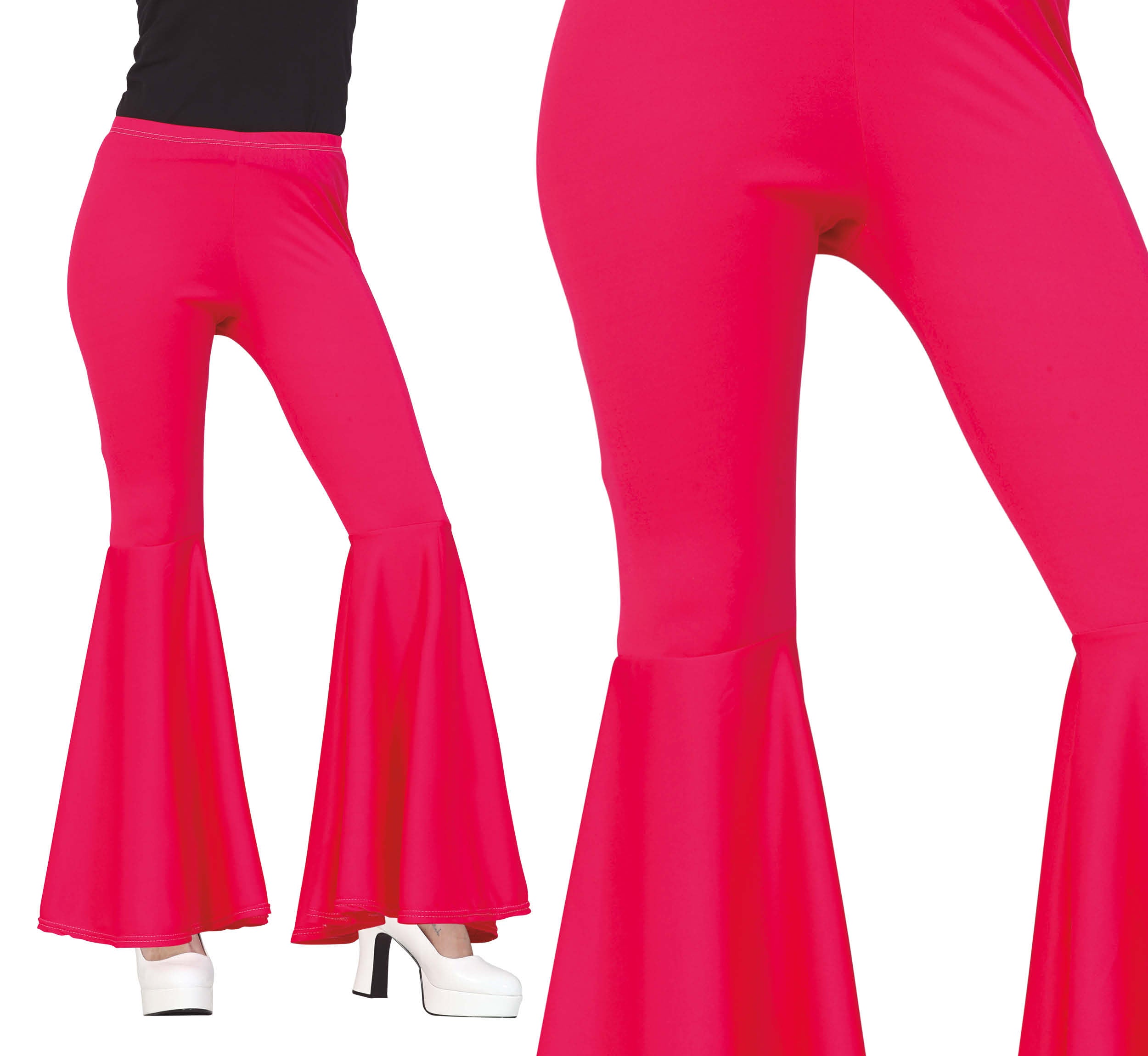 PINK ELASTIC BELL PANTS