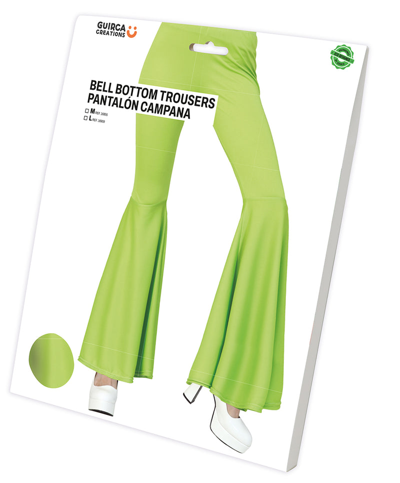 GREEN ELASTIC BELL PANTS