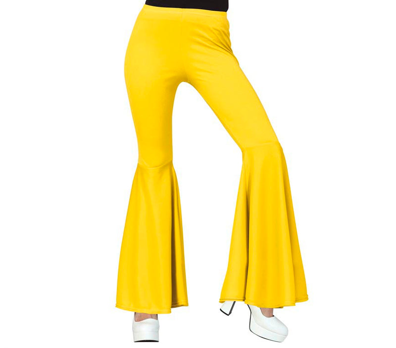 YELLOW ELASTIC BELL PANTS