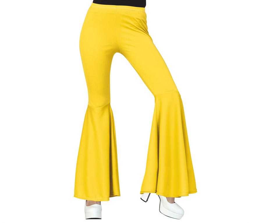 YELLOW ELASTIC BELL PANTS