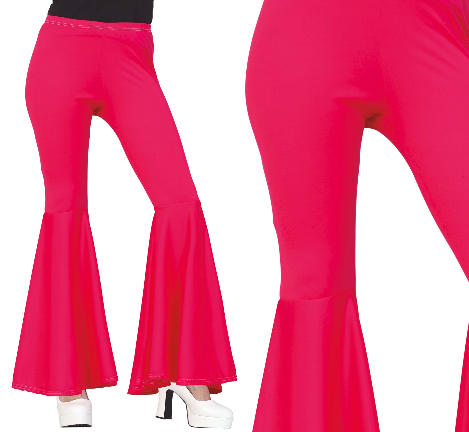 PINK ELASTIC BELL PANTS