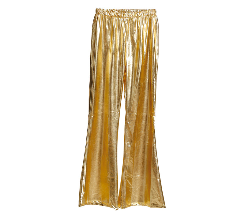 GOLD BELL BOTTOM PANTS, ADULT, 38 - 40 (M)