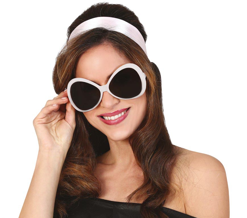 WHITE GLASSES '70S