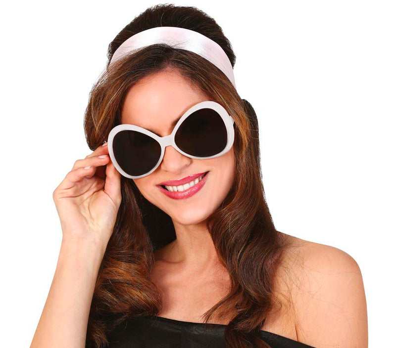 WHITE GLASSES '70S
