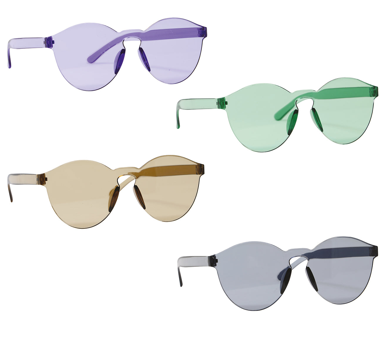 TRANSPARENT GLASSES ASSORTED COLORS