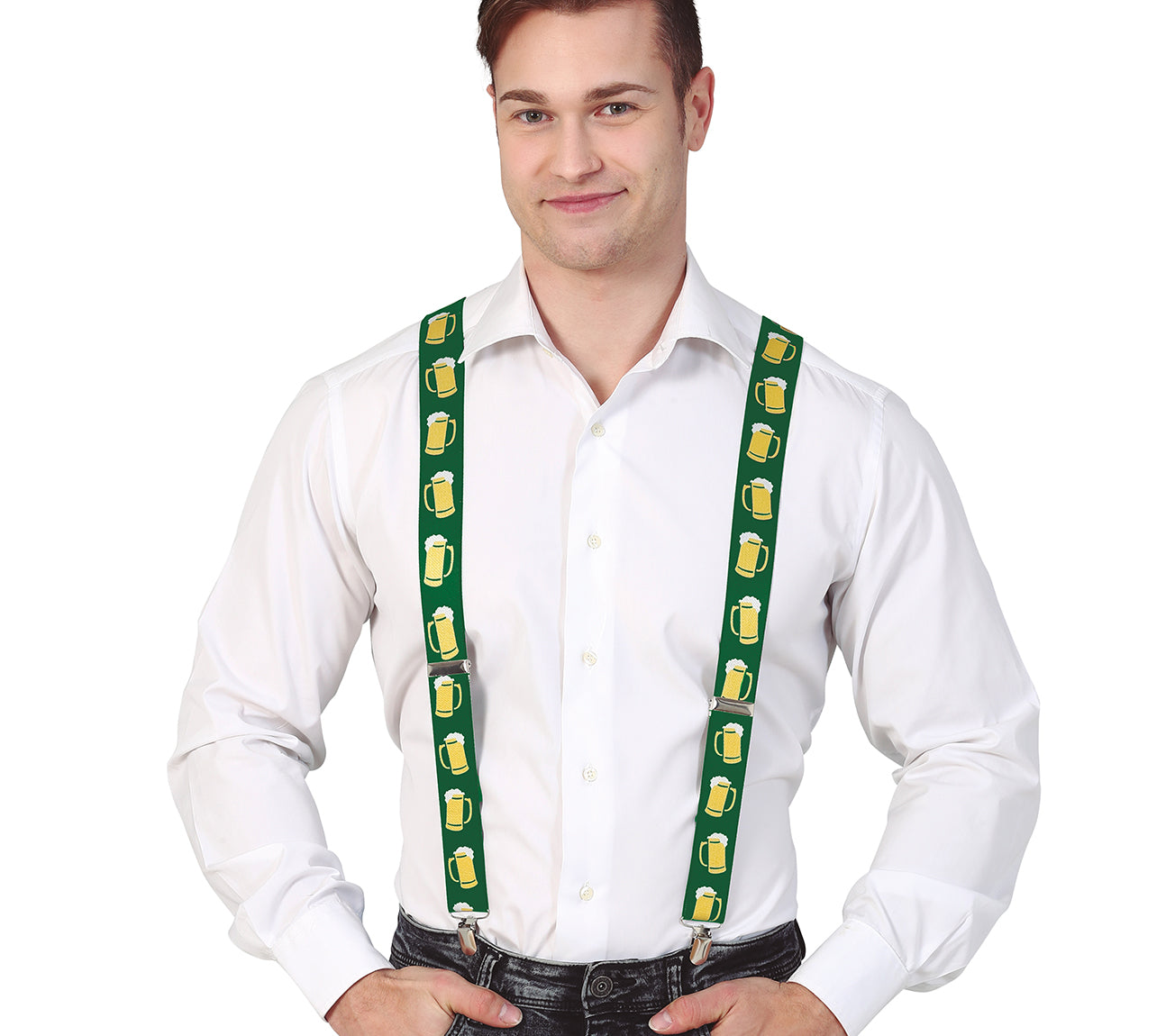 SUSPENDERS BEER MUGS
