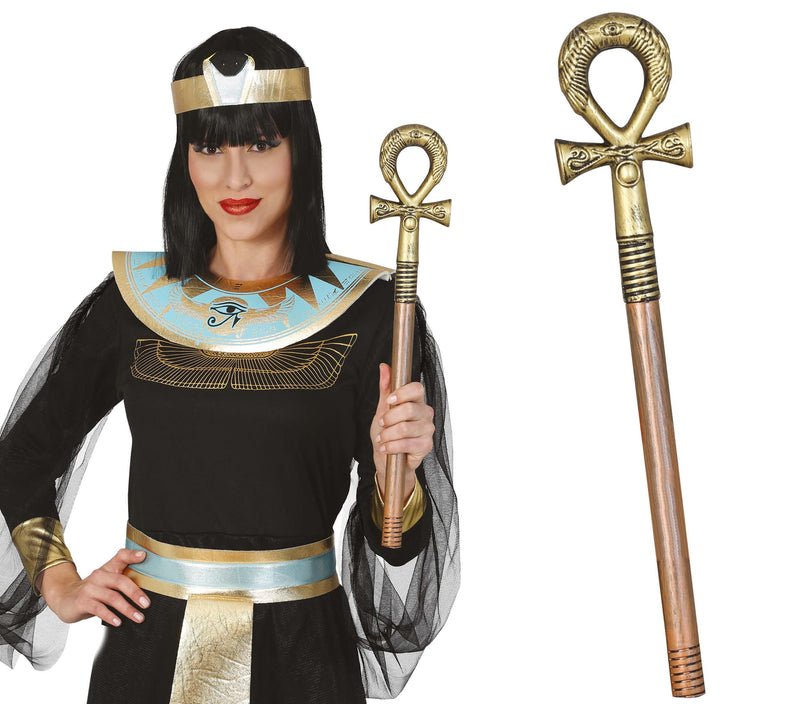 EGYPTIAN SCEPTER ANKH CROSS 50 CMS.