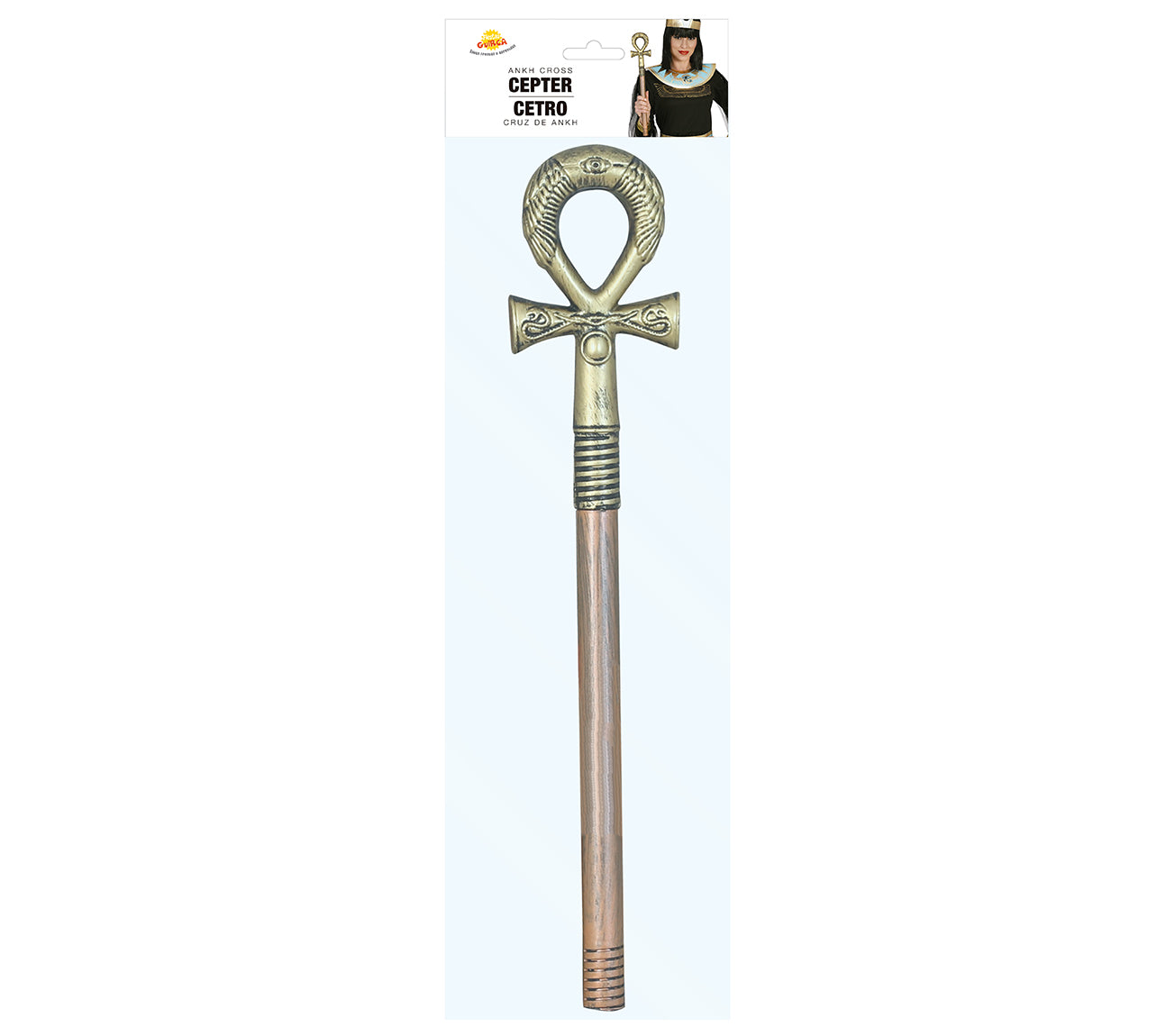 EGYPTIAN SCEPTER ANKH CROSS 50 CMS.