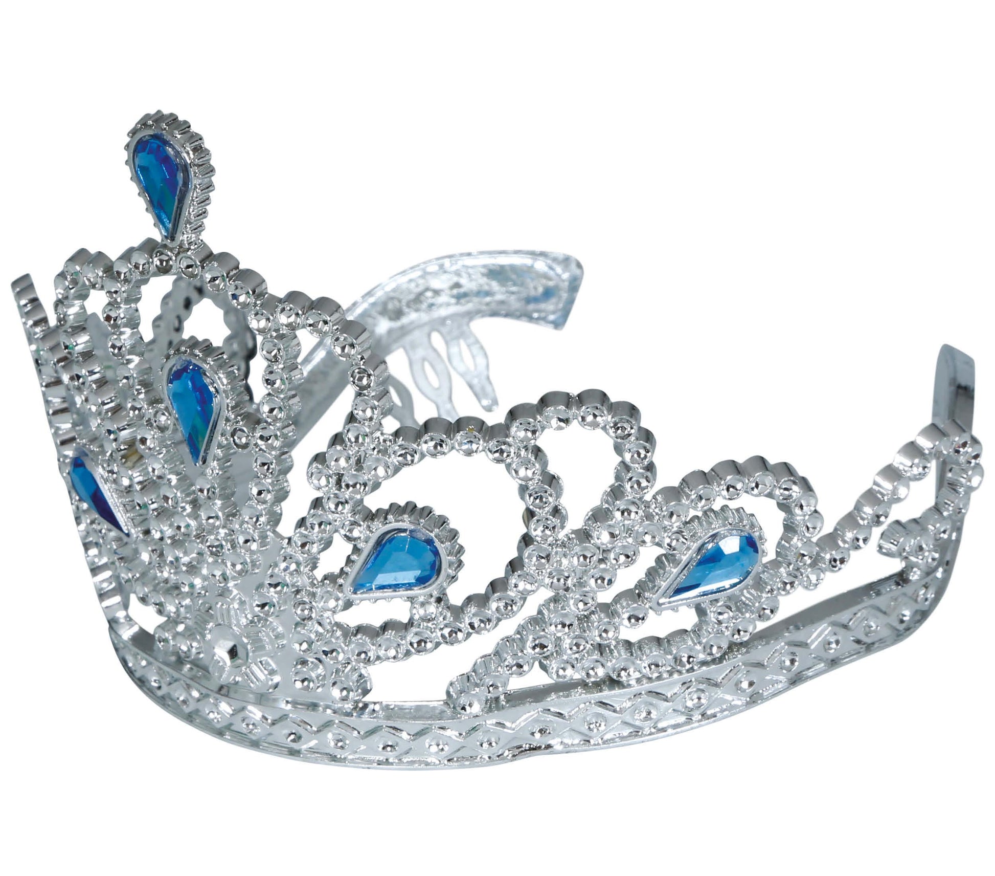 SILVER HEADBAND WITH BLUE STONES, CHILD