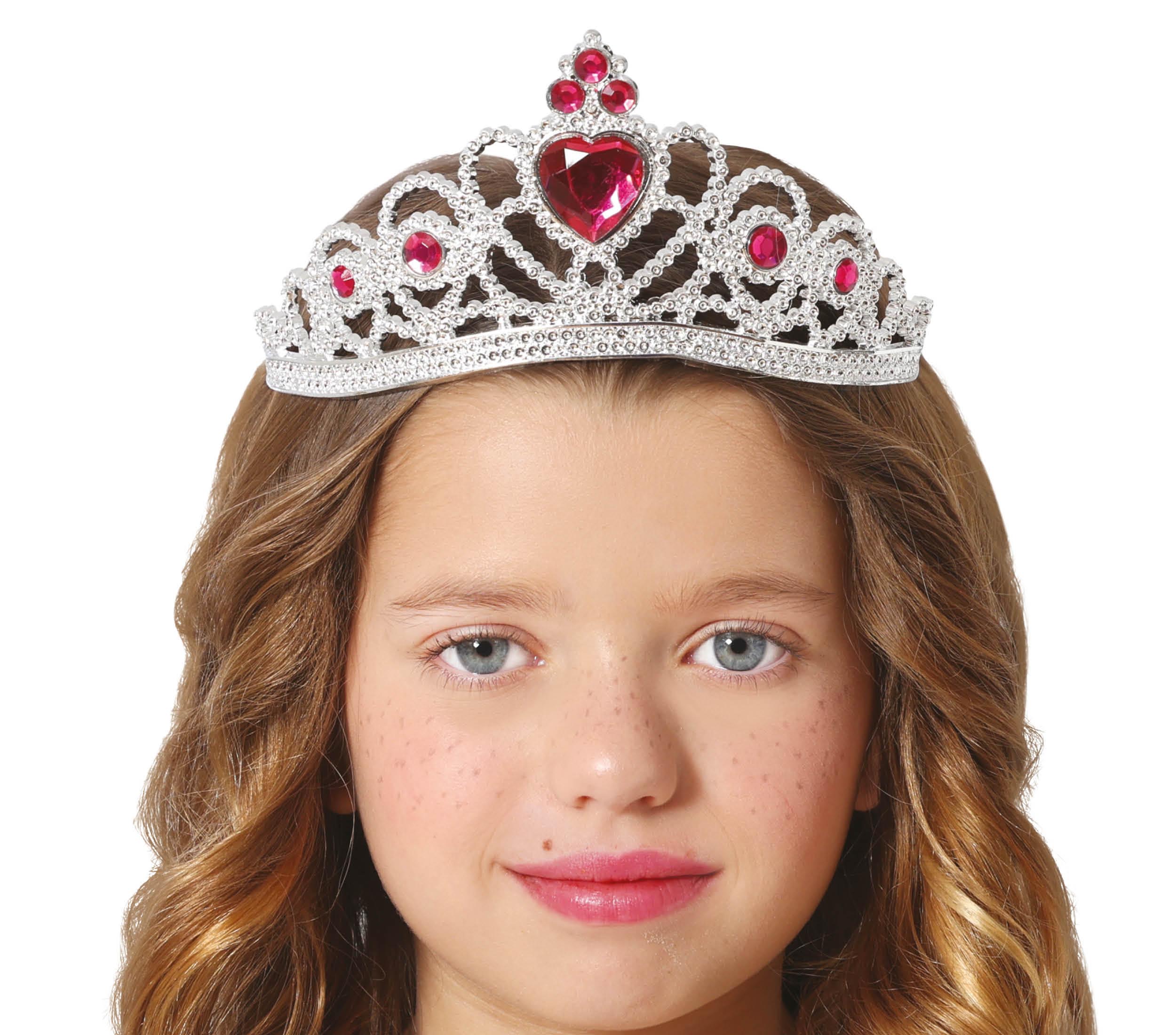 SILVER HEADBAND WITH RED HEART, CHILD