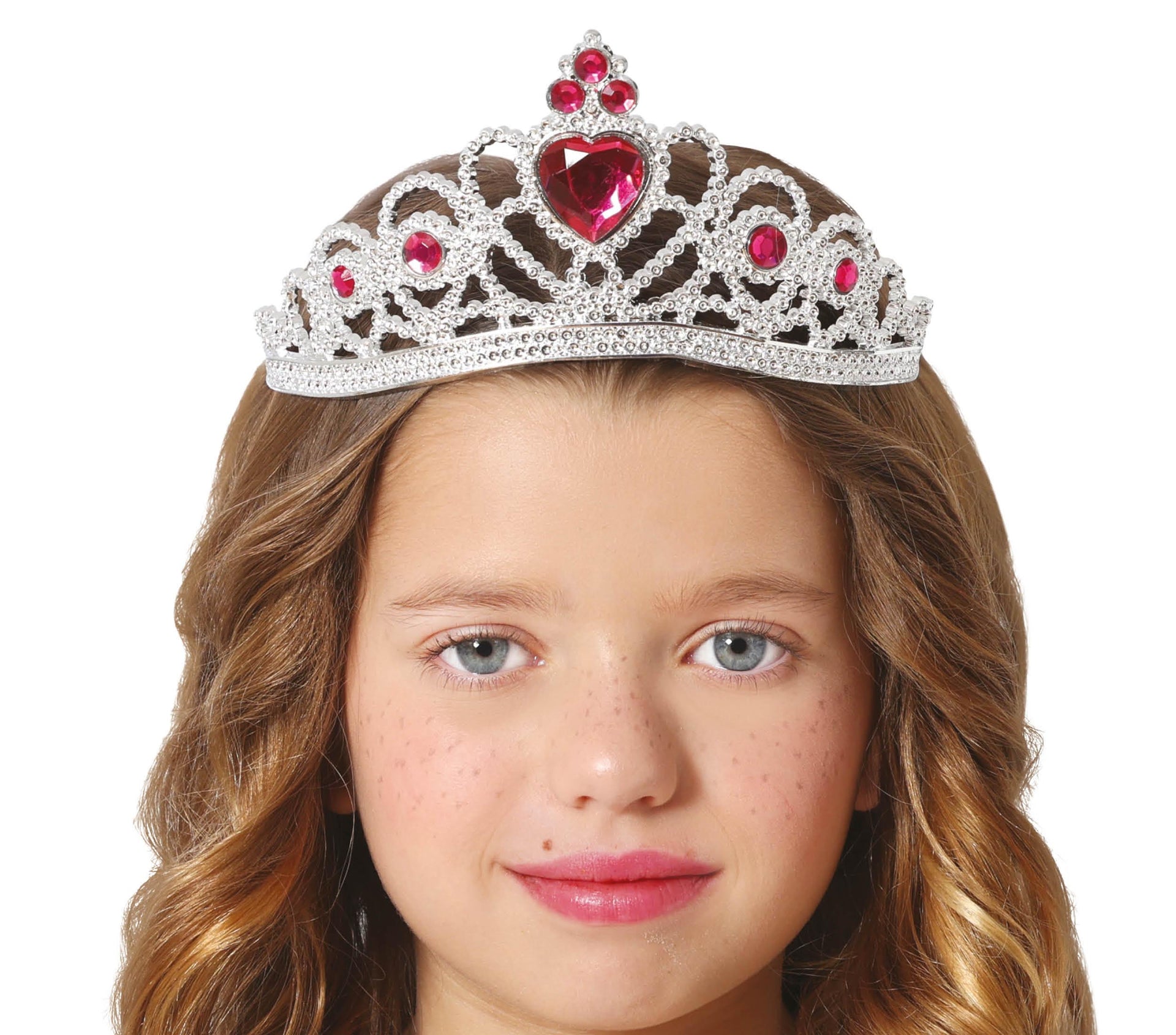 SILVER HEADBAND WITH RED HEART, CHILD