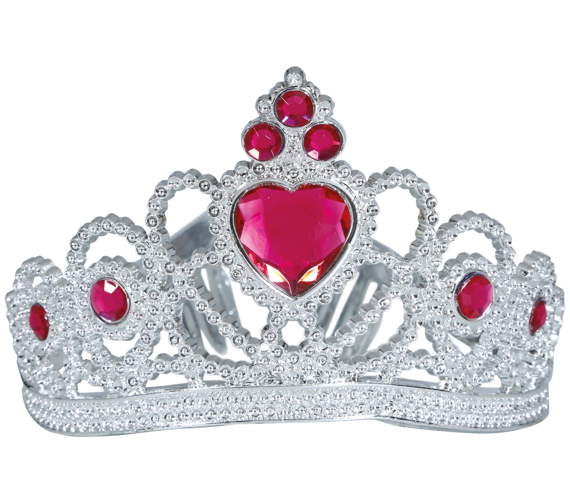 SILVER HEADBAND WITH RED HEART, CHILD